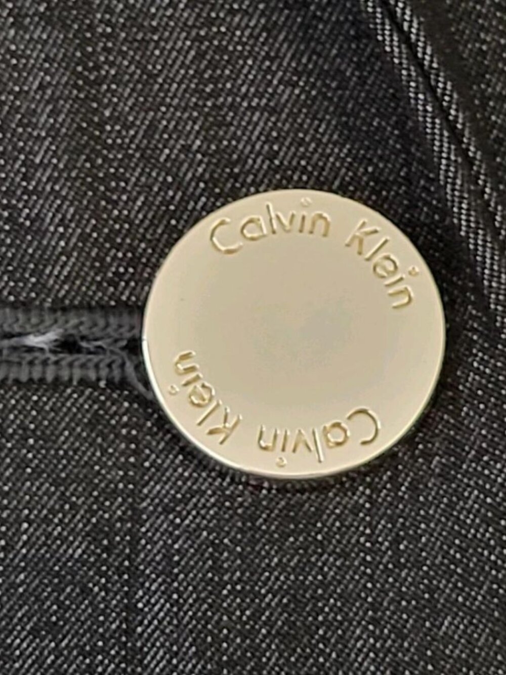 Calvin Klein Blazer Women Size 14 Gray Single Vent 3 Pockets 1 Button Lined New - Picture 5 of 15